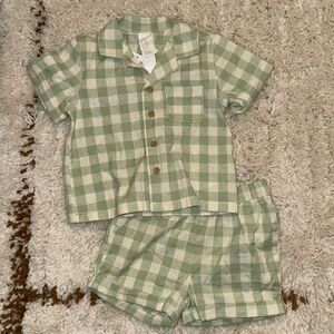 H&M Baby Linen Set 100% Cotton Shorts & Shirt